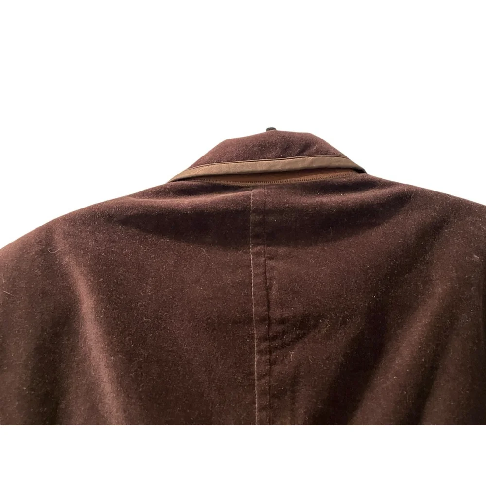 Vintage Marc Ecko Velvet Cut & Sew Chocolate Brown Blazer Size XL Men's Piping